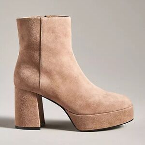 Bibi Lou Platform Ankle Boots in Beige - Size 40
